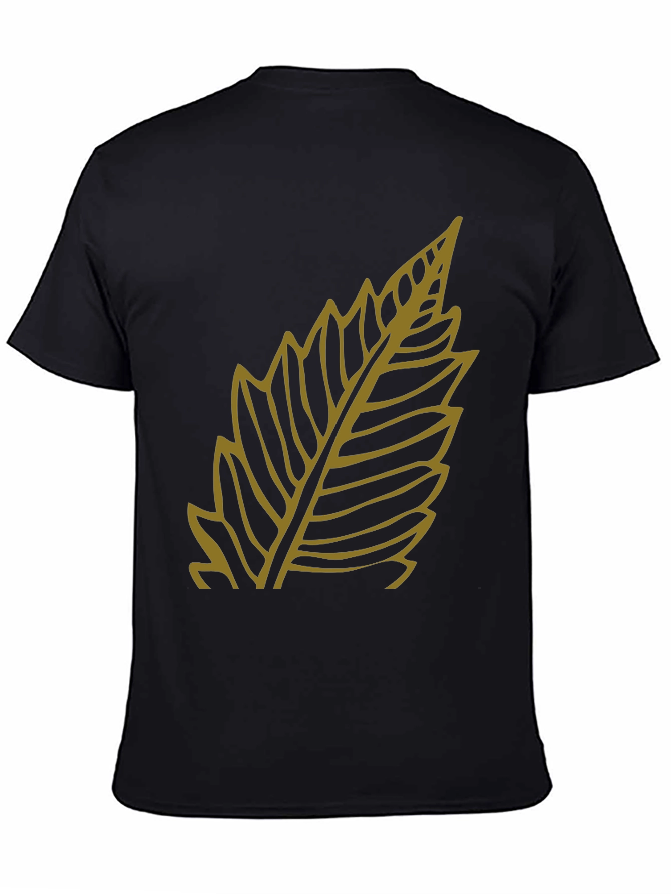 Leaf Graphic Black T-Shirt