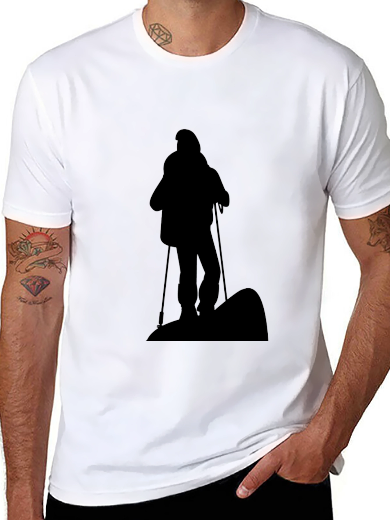 Hiking Silhouette Black T-Shirt