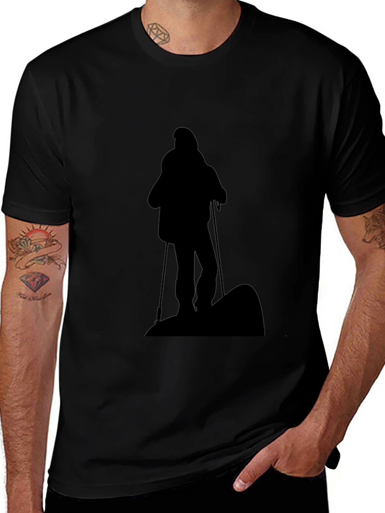 Hiking Silhouette Black T-Shirt