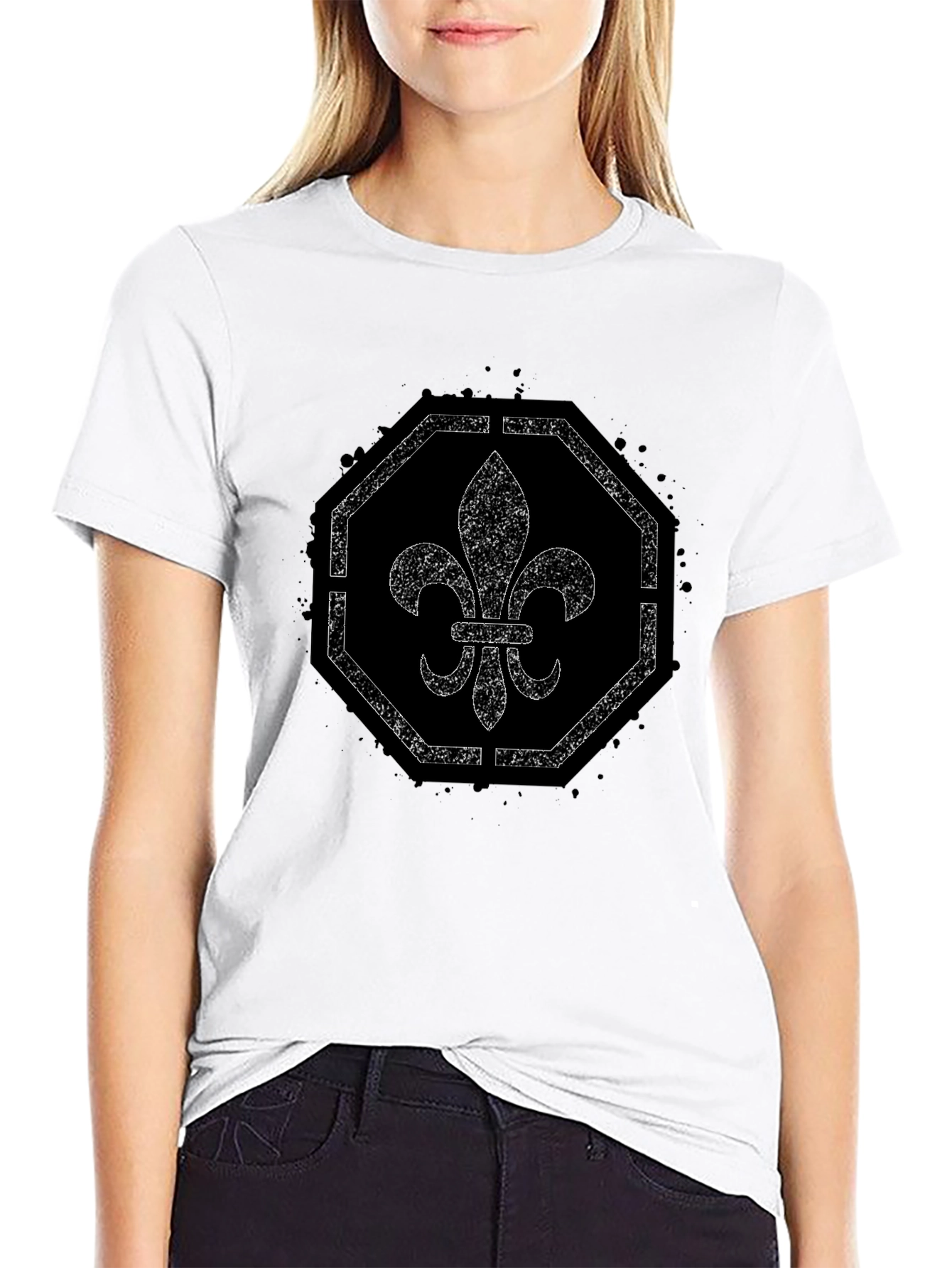 Fleur-de-lis Graphic Tee - Distressed Print