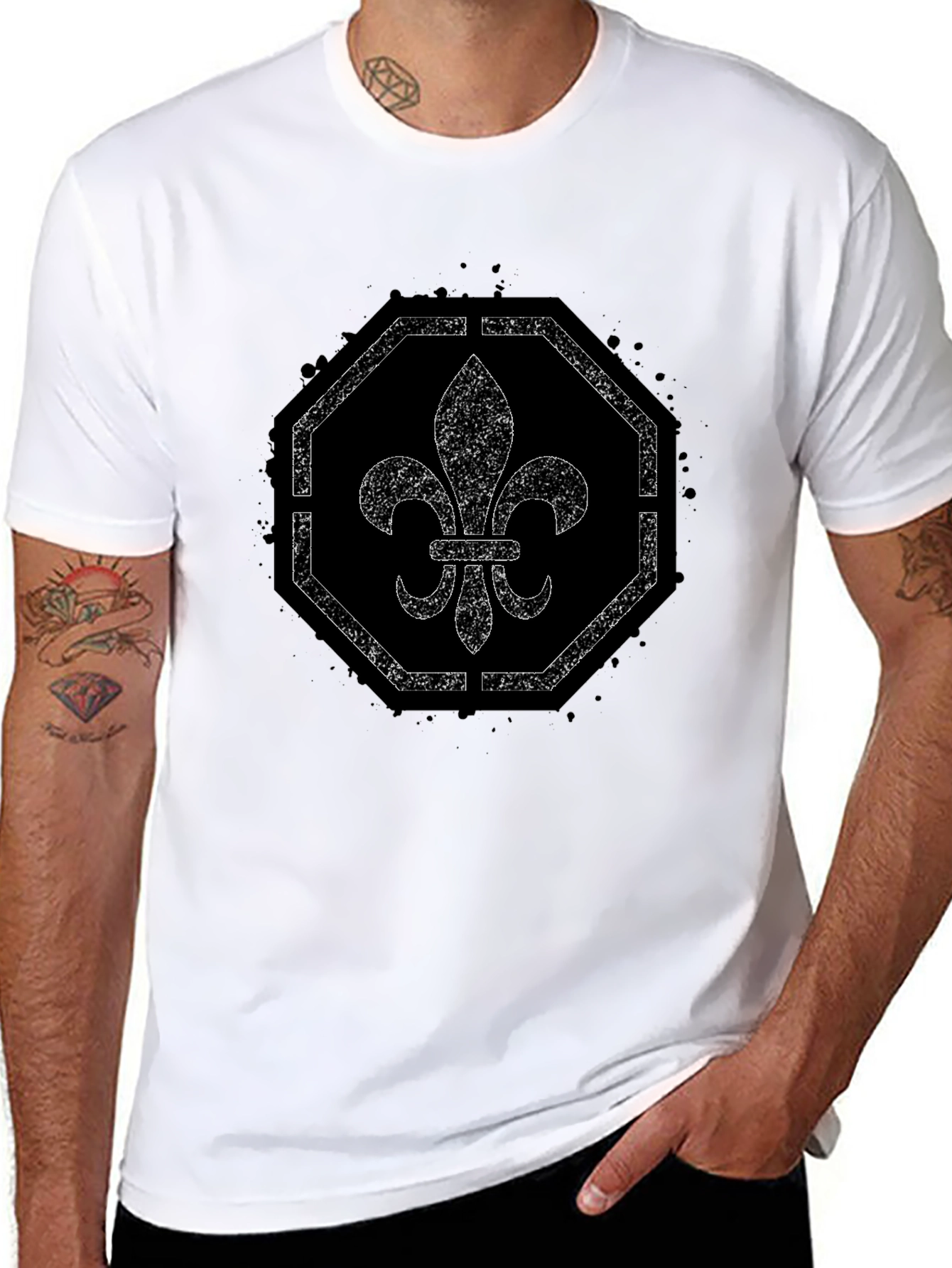 Fleur-de-lis Graphic Tee - Distressed Print