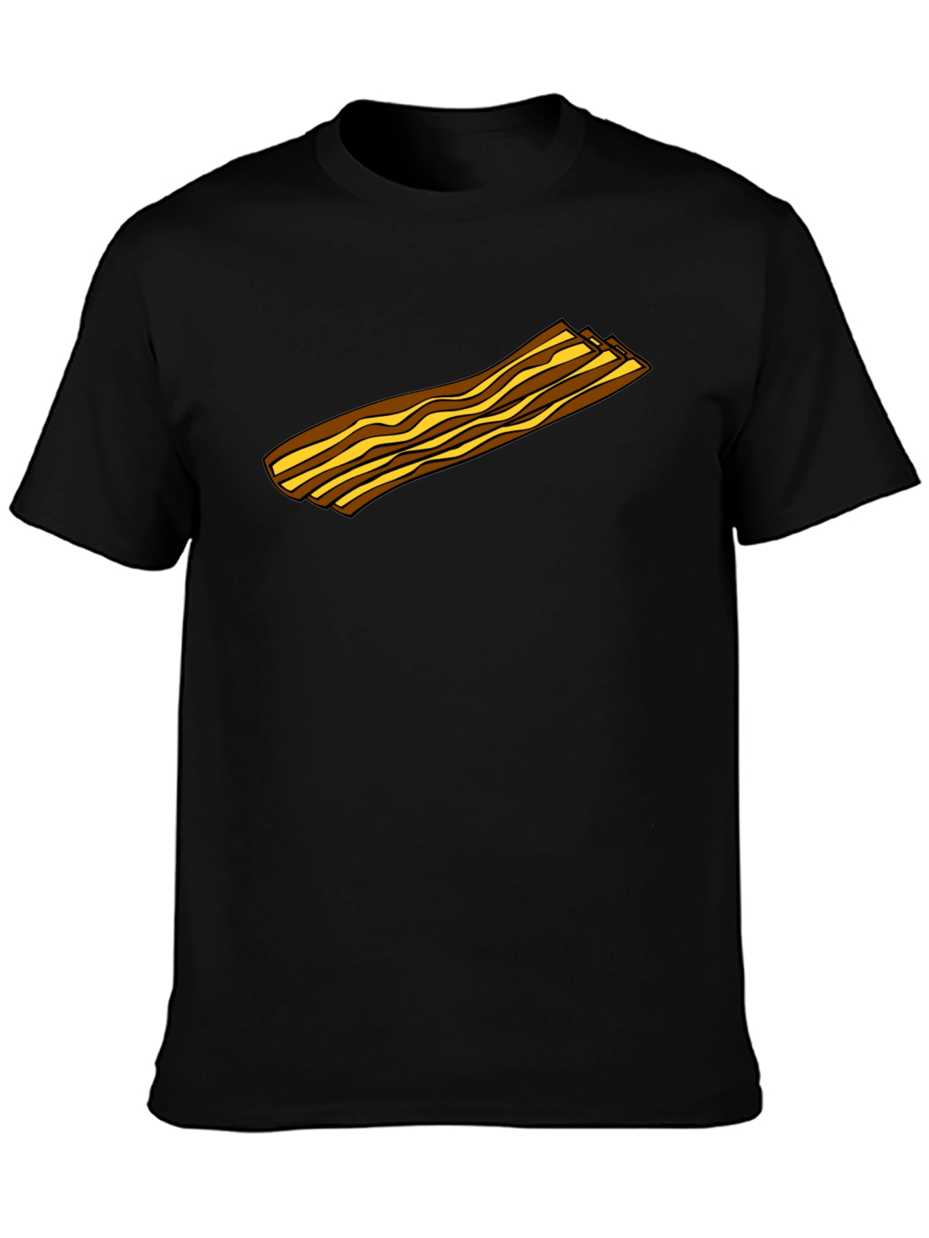 Bacon Strip Graphic Tee - Novelty Food Shirt