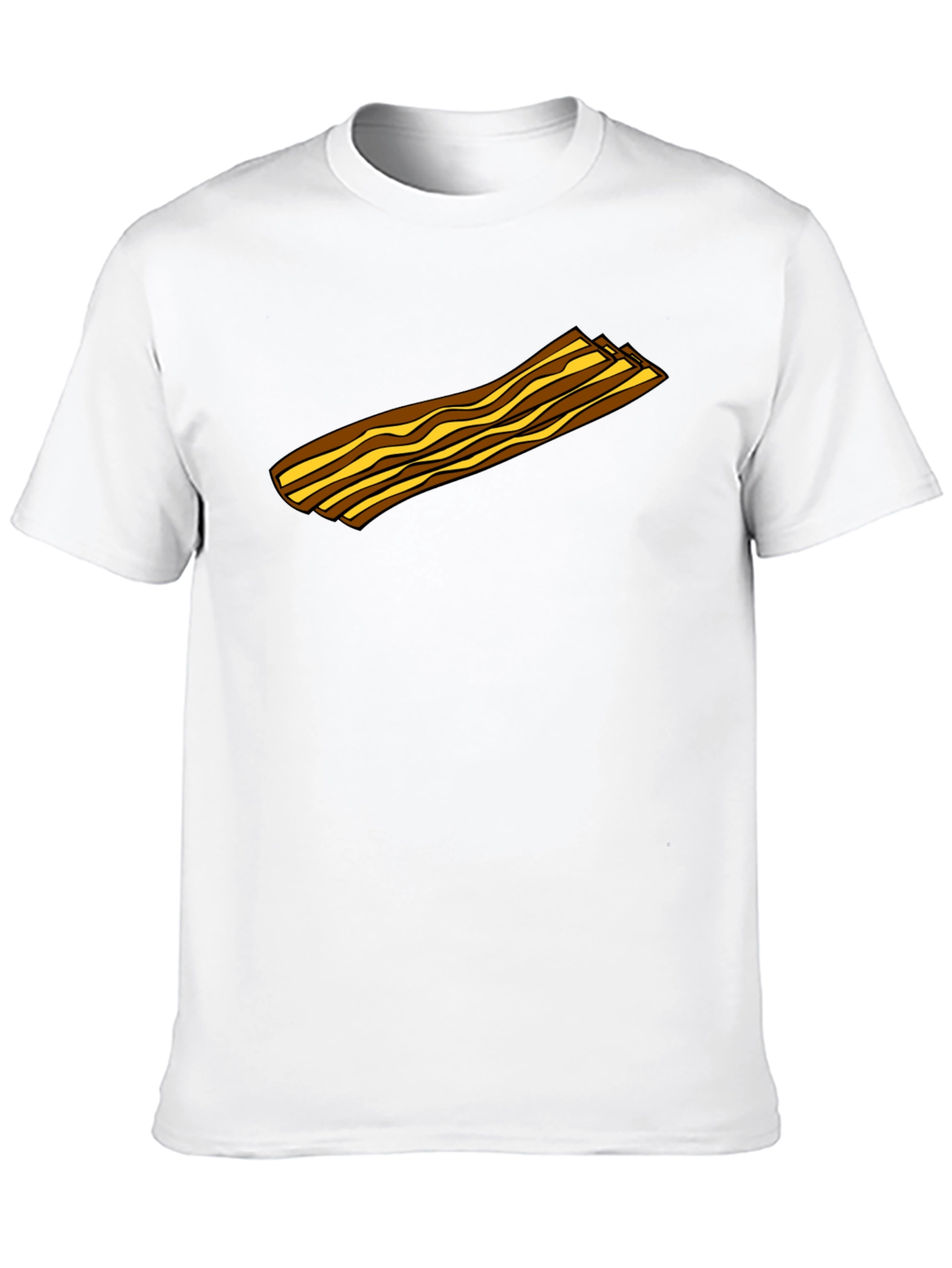 Bacon Strip Graphic Tee - Novelty Food Shirt