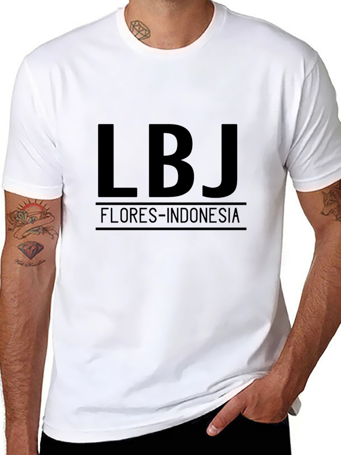 LBJ Flores Indonesia Black Tee