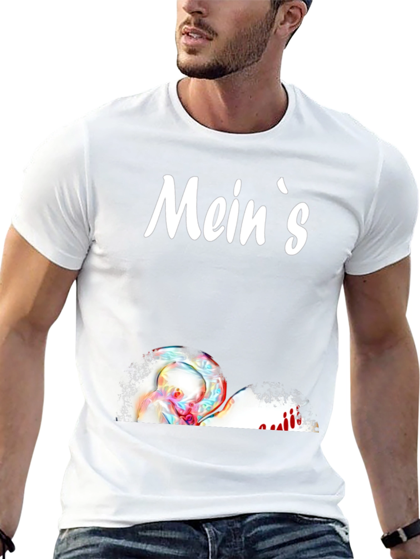 Meins Black Graphic T-Shirt