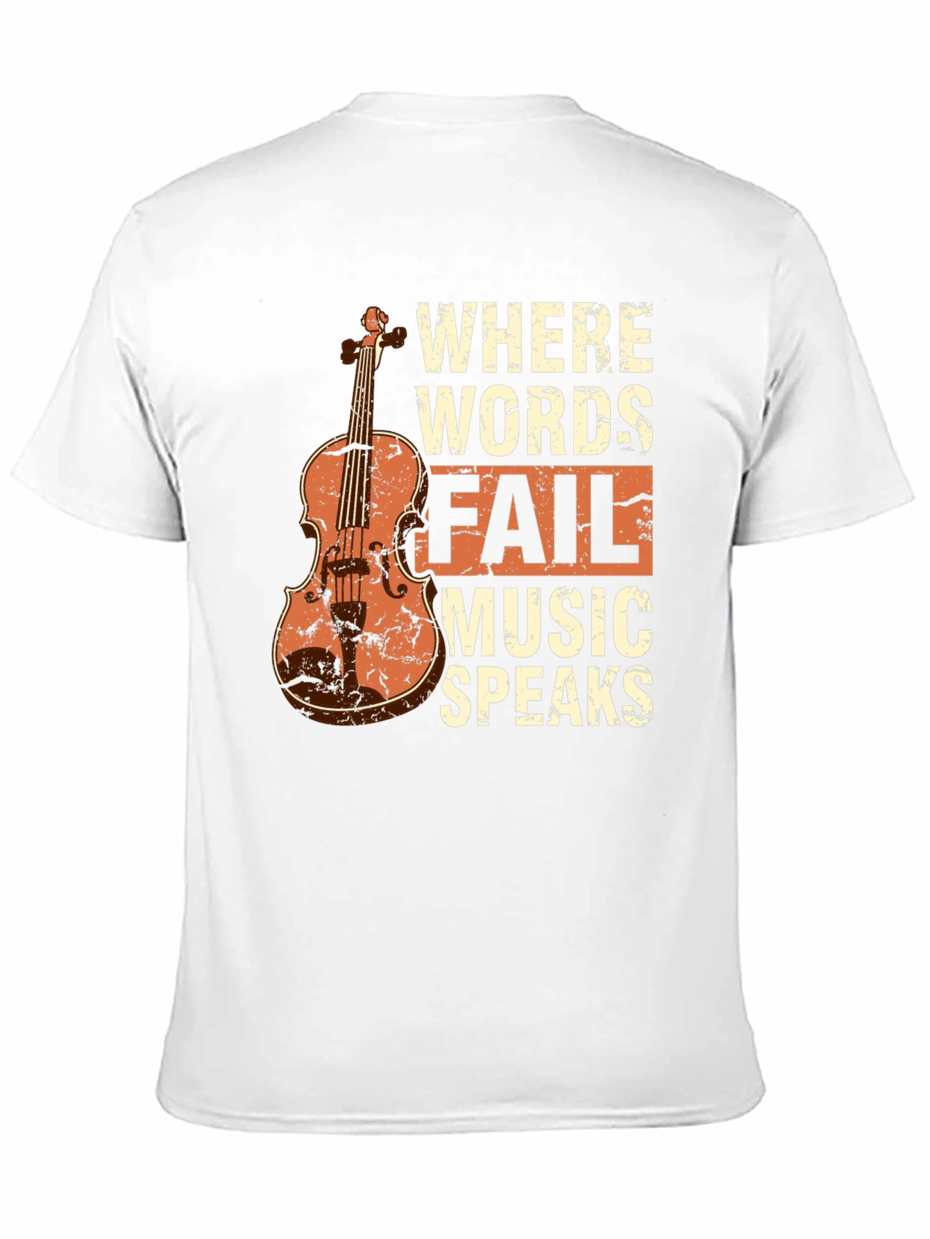 Music Speaks T-Shirt - Violin Graphic Tee