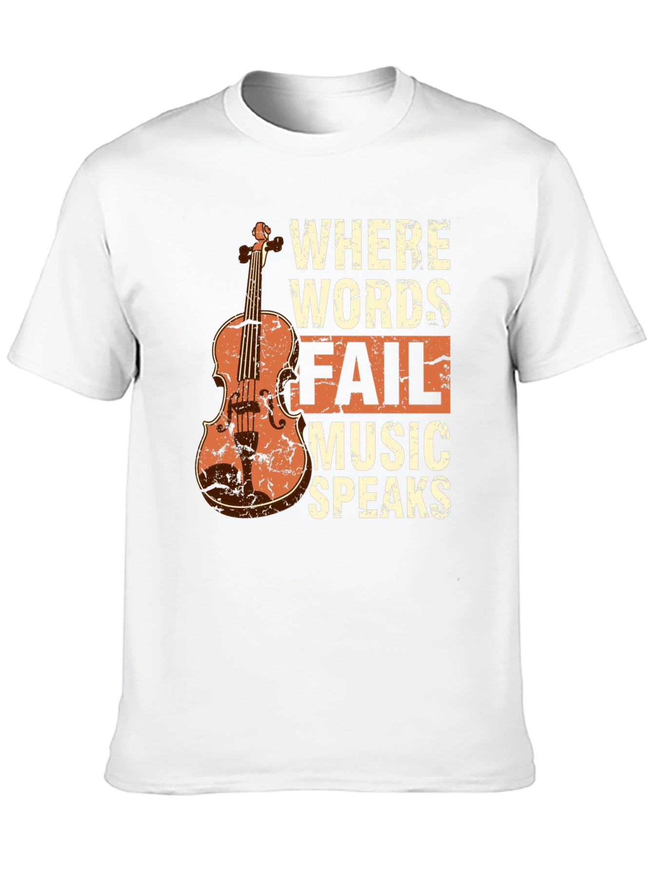 Music Speaks T-Shirt - Violin Graphic Tee
