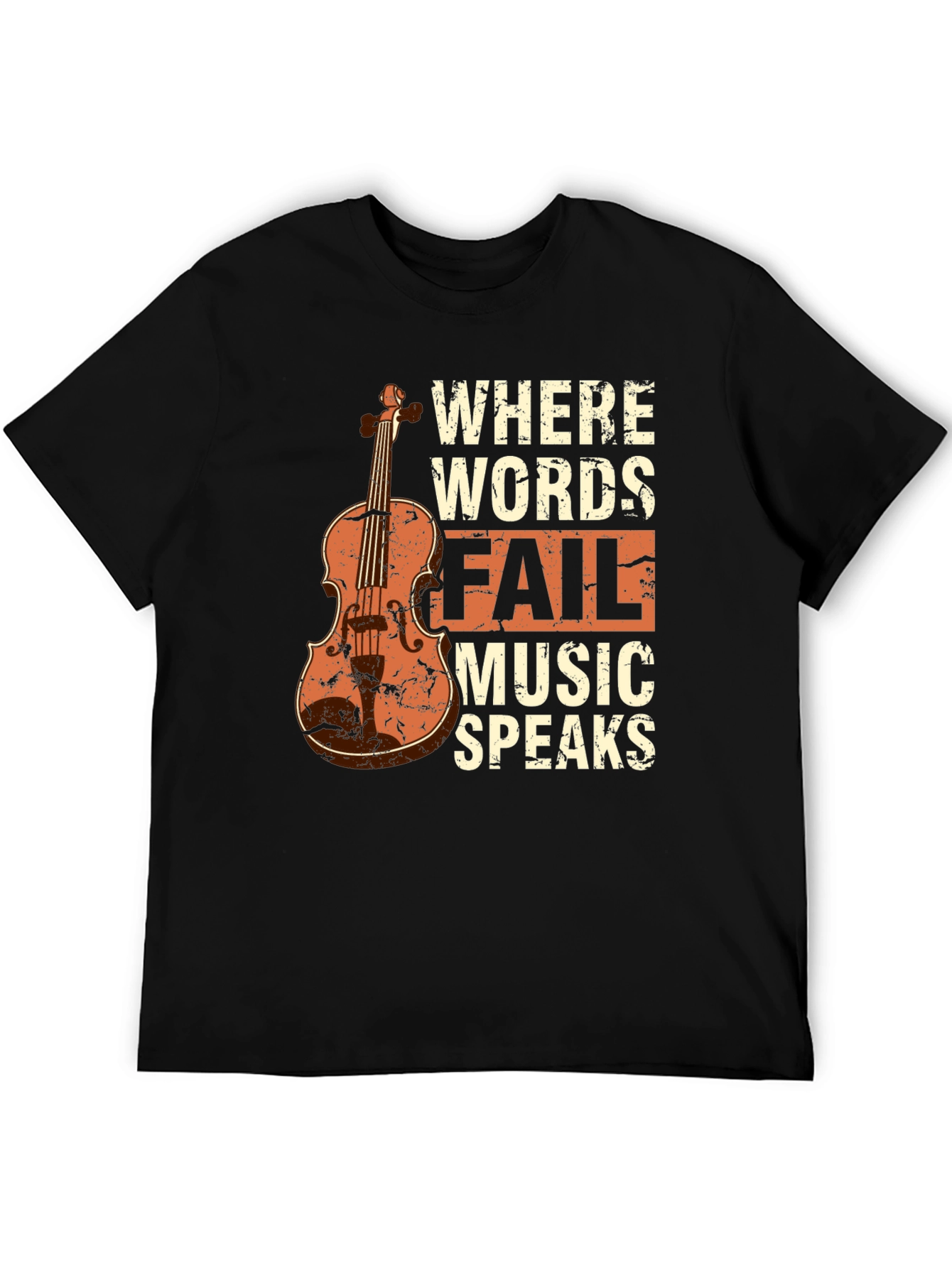 Music Speaks T-Shirt - Violin Graphic Tee