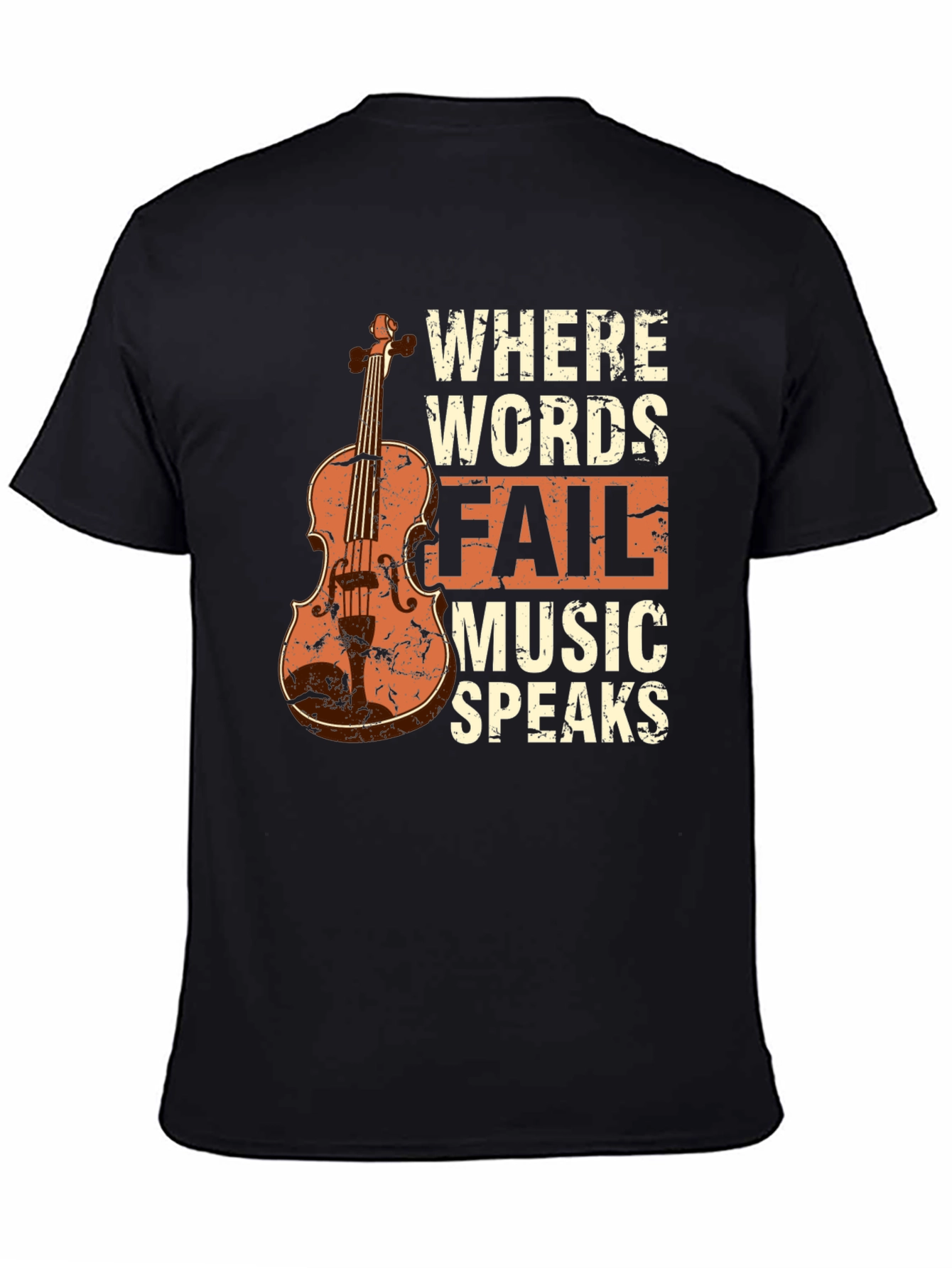 Music Speaks T-Shirt - Violin Graphic Tee