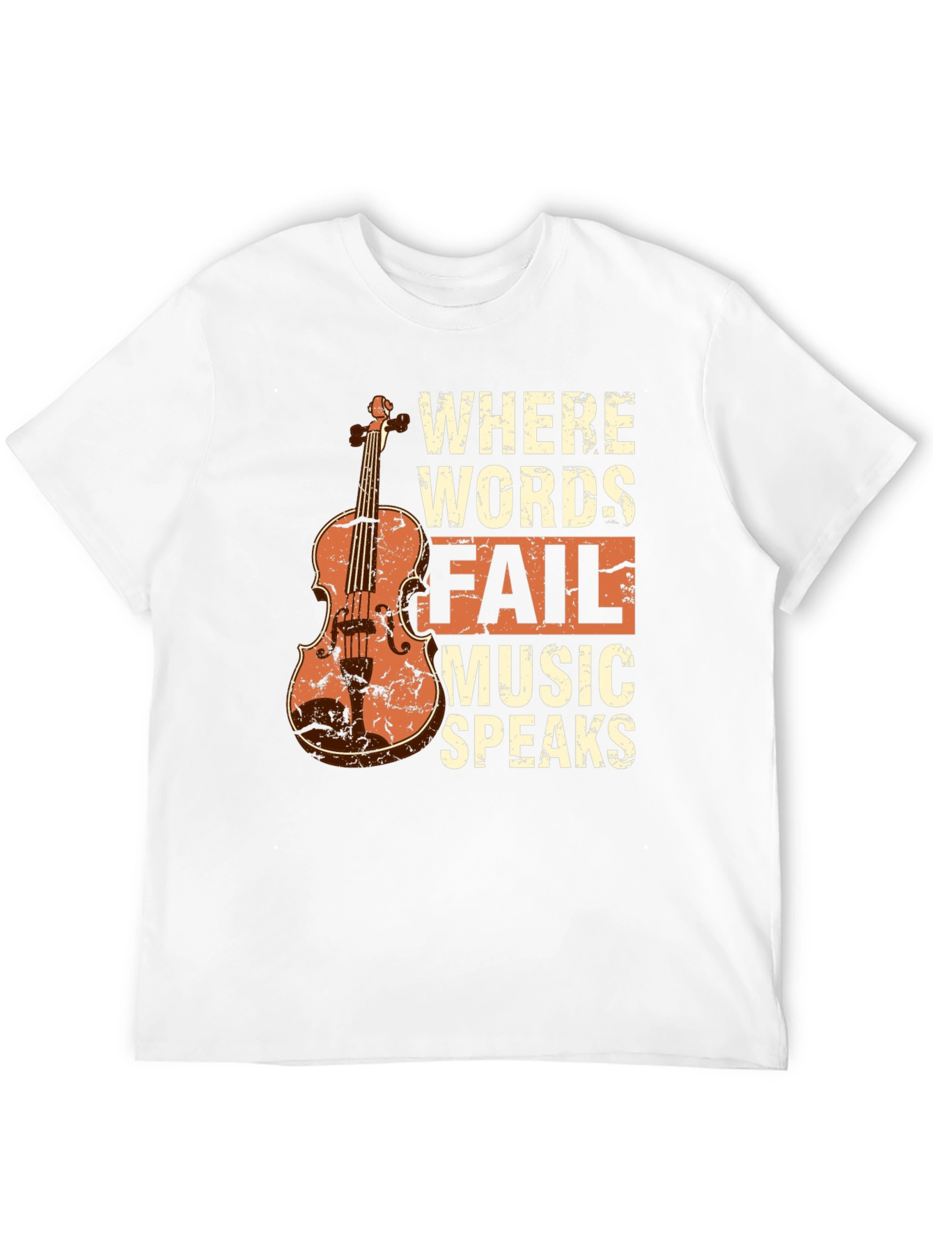 Music Speaks T-Shirt - Violin Graphic Tee