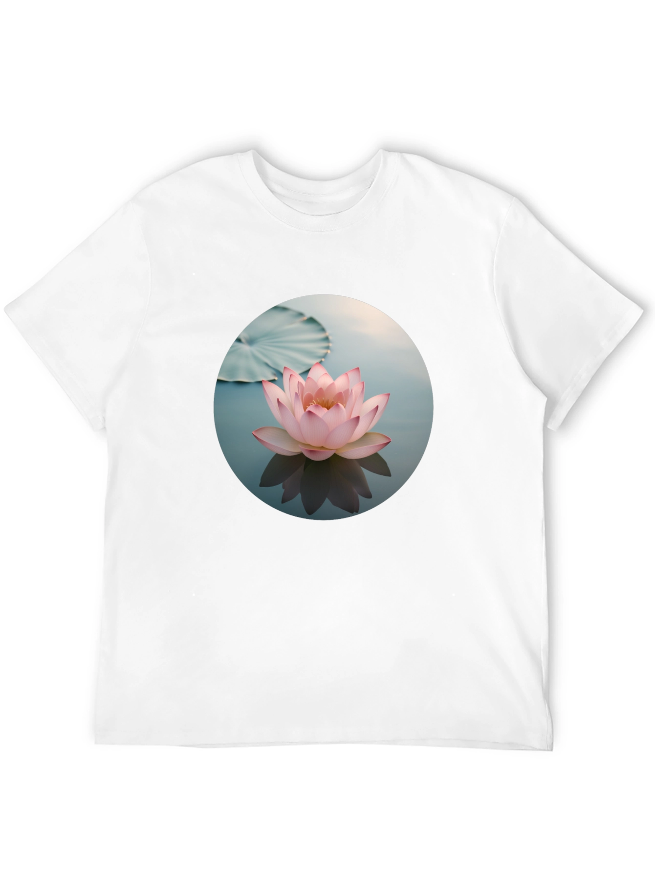 Lotus Flower Graphic Print Black T-Shirt