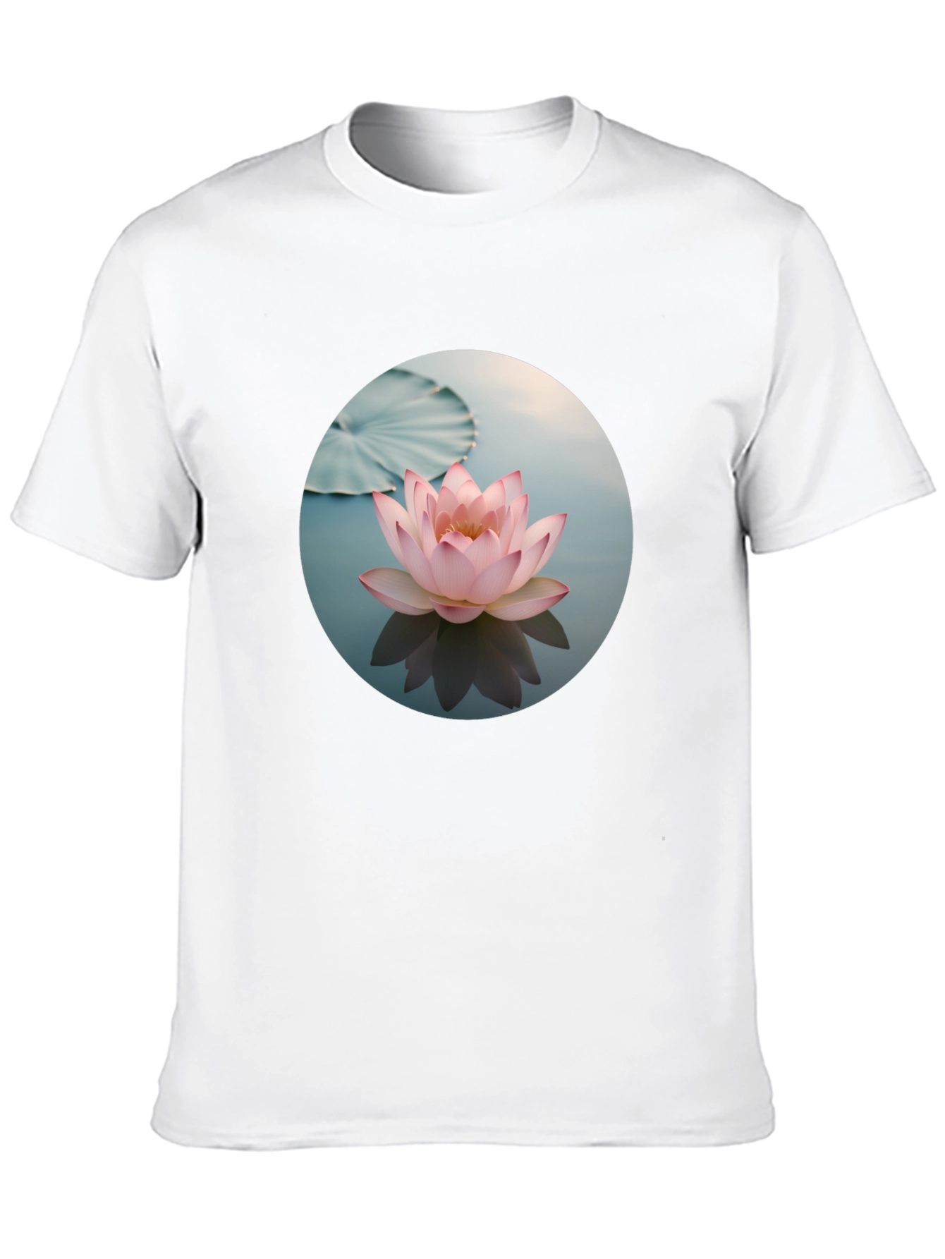 Lotus Flower Graphic Print Black T-Shirt