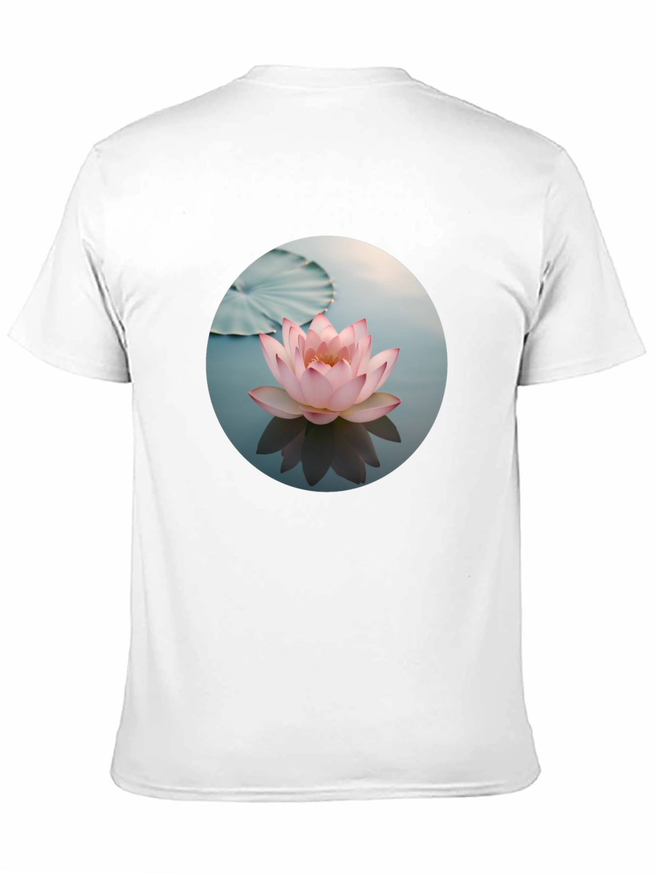 Lotus Flower Graphic Print Black T-Shirt