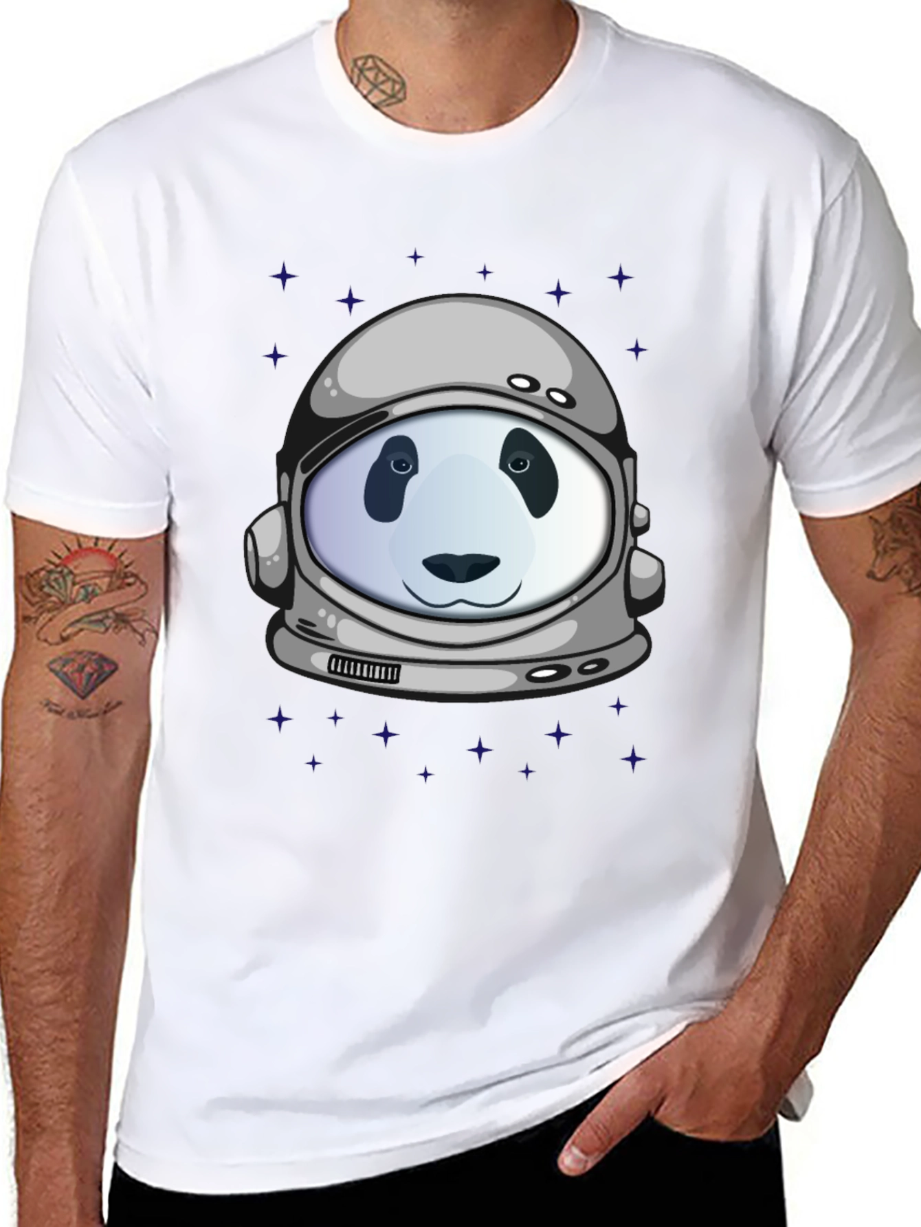 Panda Astronaut Graphic T-Shirt - Stylish Unisex Design