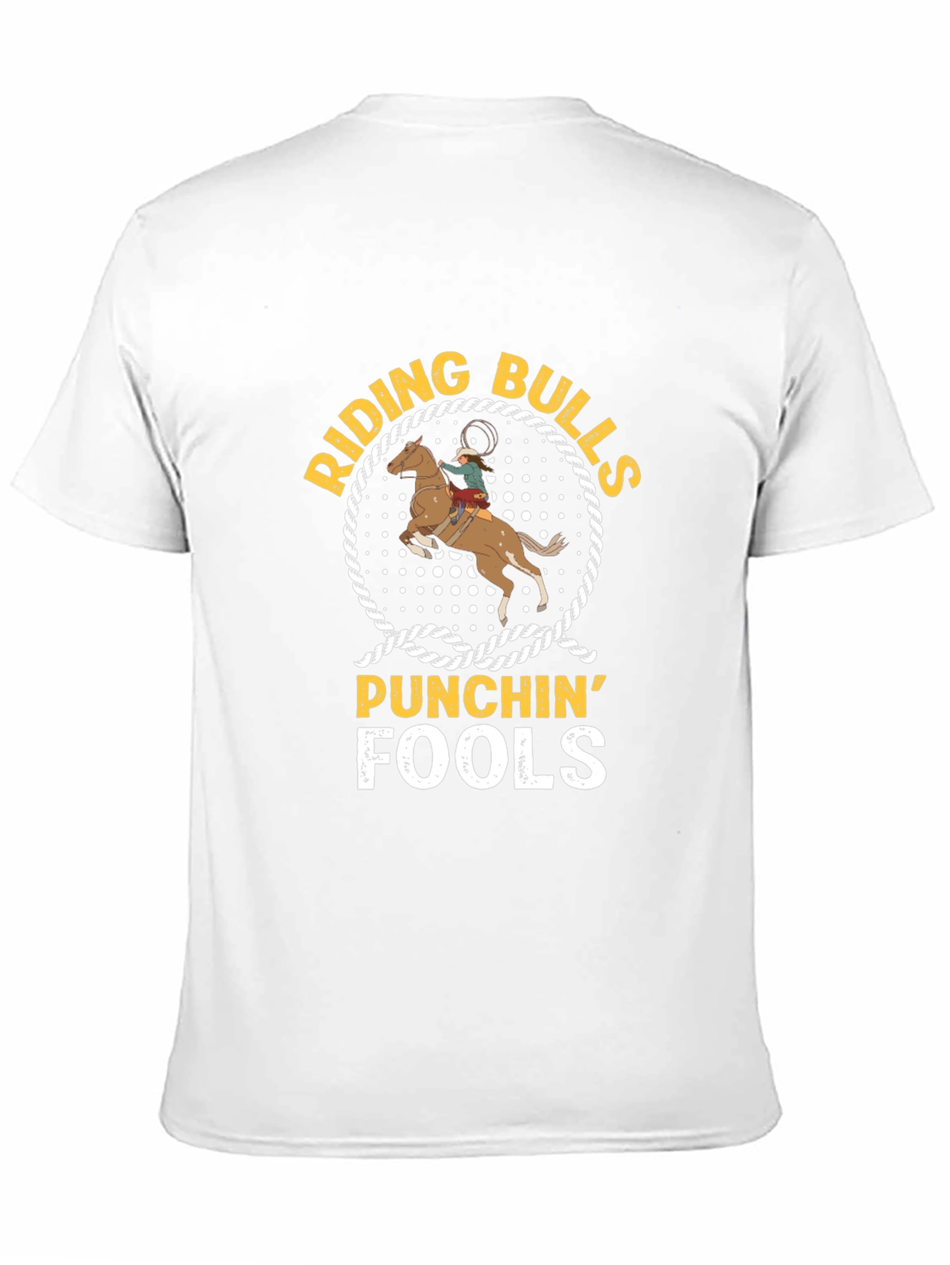 Riding Bulls Punchin Fools Black T-Shirt