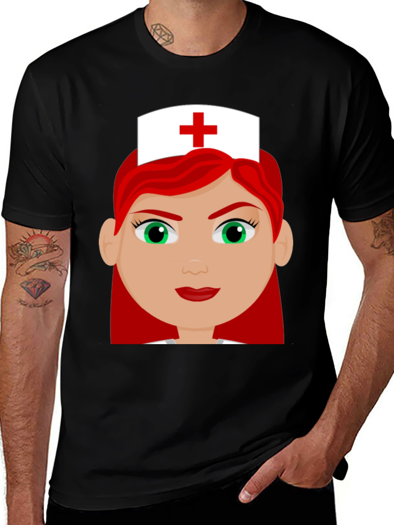 Nurse Cartoon Graphic T-Shirt