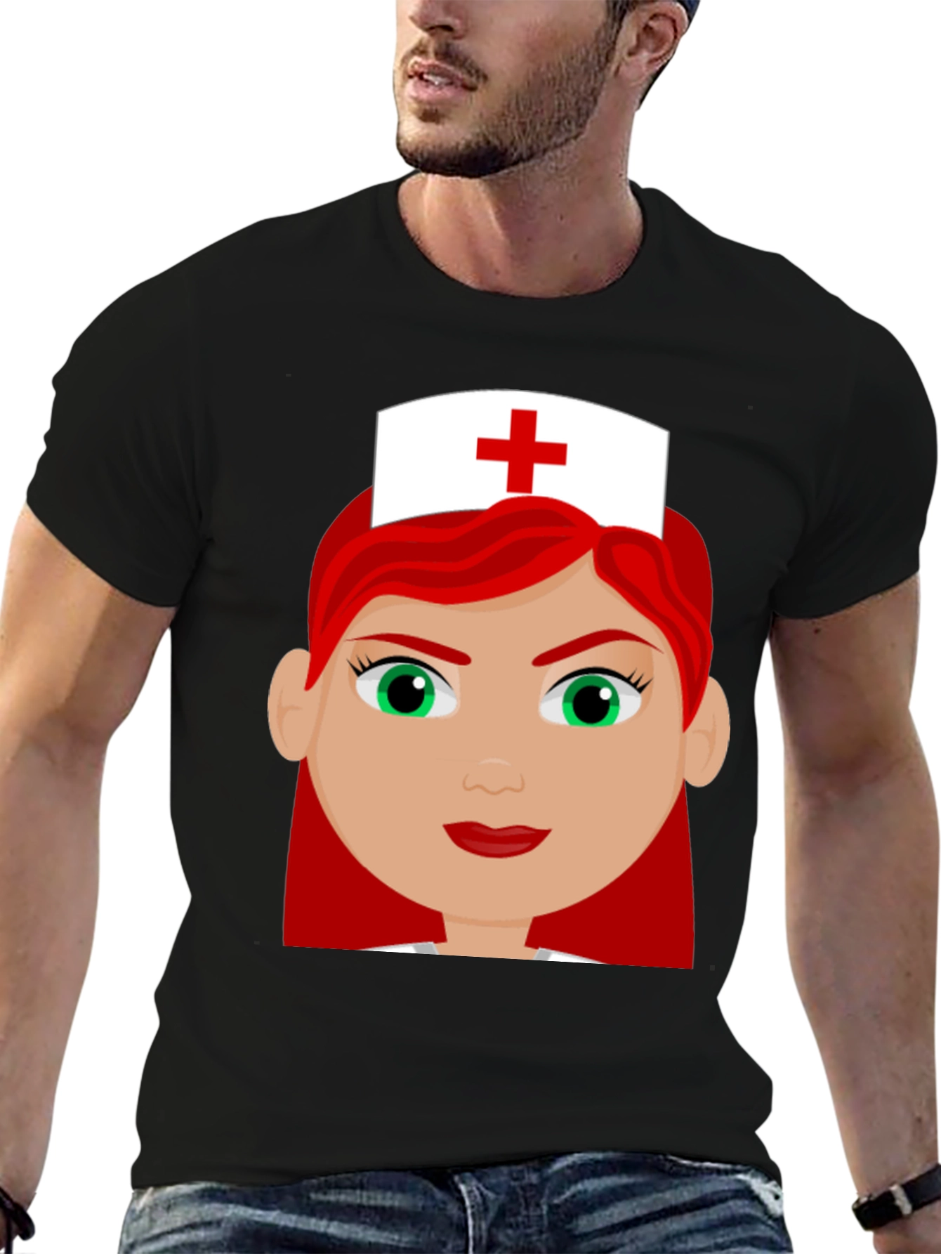 Nurse Cartoon Graphic T-Shirt