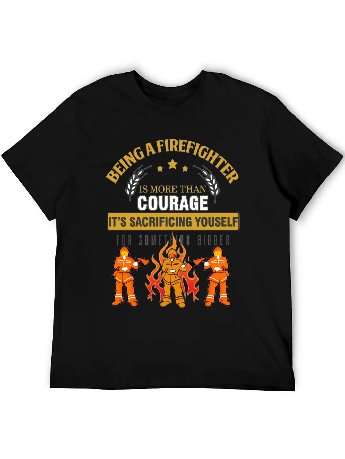 Firefighter Sacrifice Graphic Tee - Heroic Design