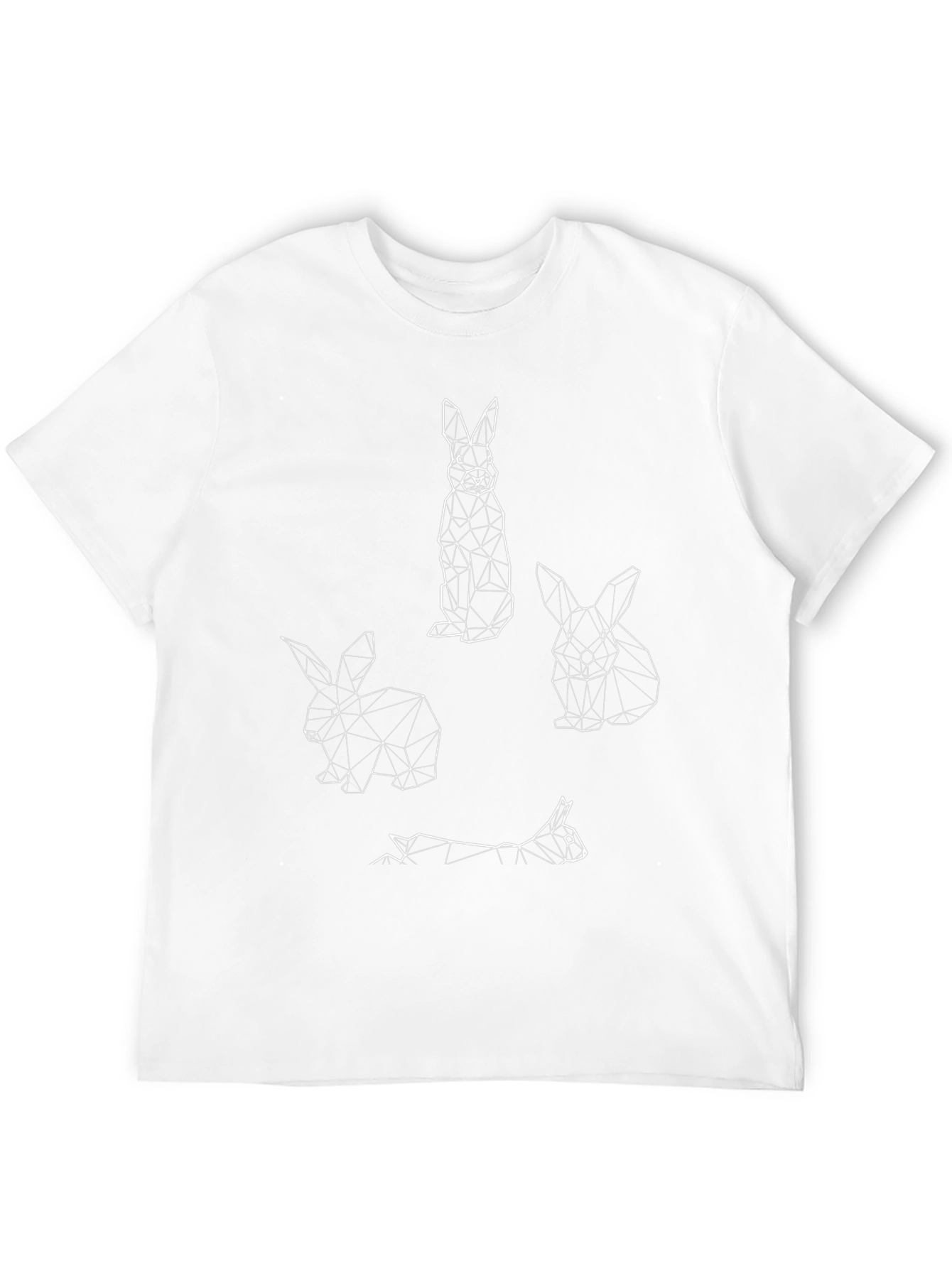 Geometric Bunny Graphic Print Tee
