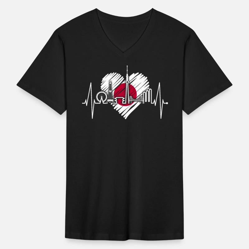 Tokyo Skyline Heartbeat Japanese Flag Love Tokyo