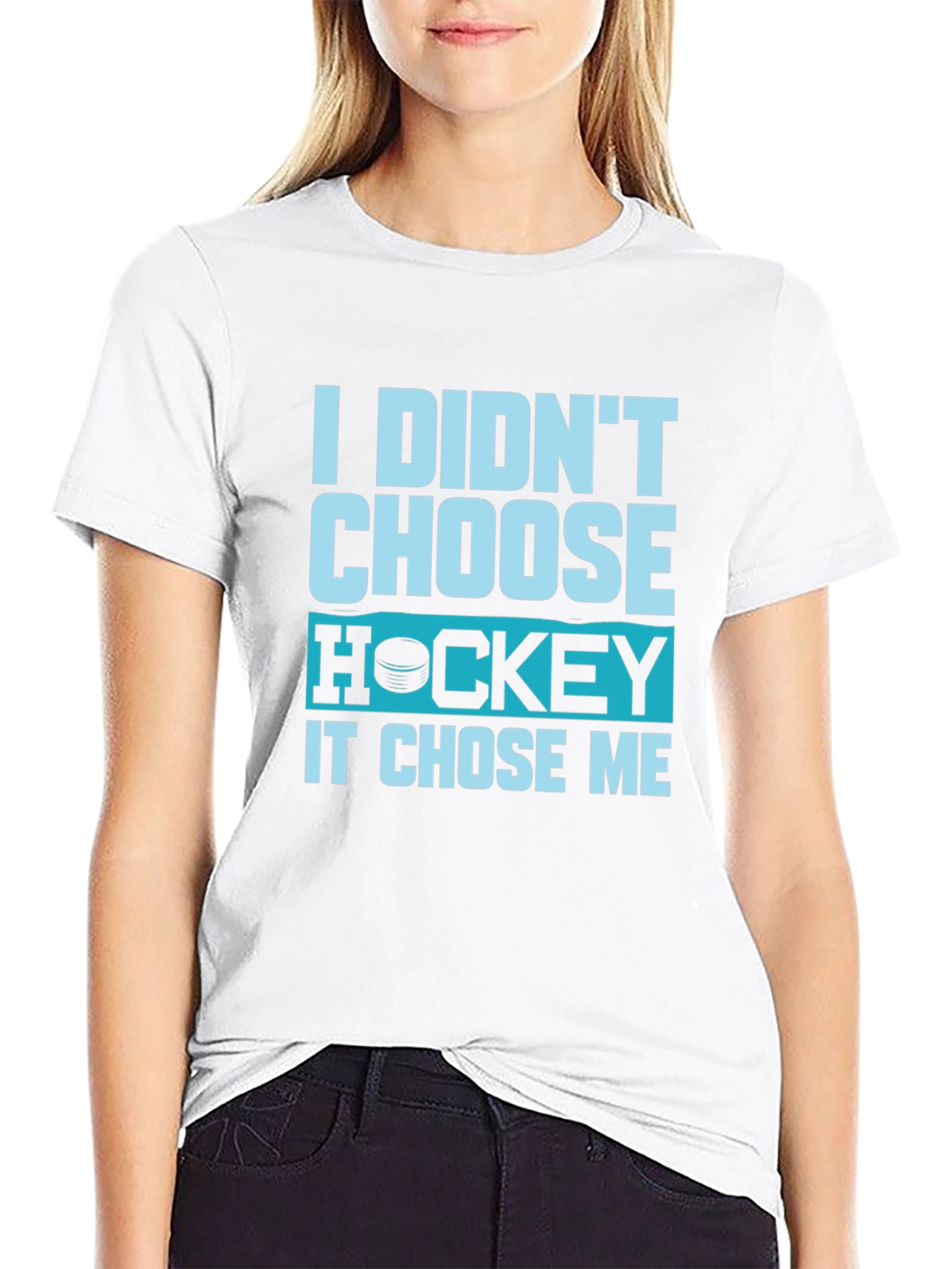 Hockey Chose Me Black T-Shirt