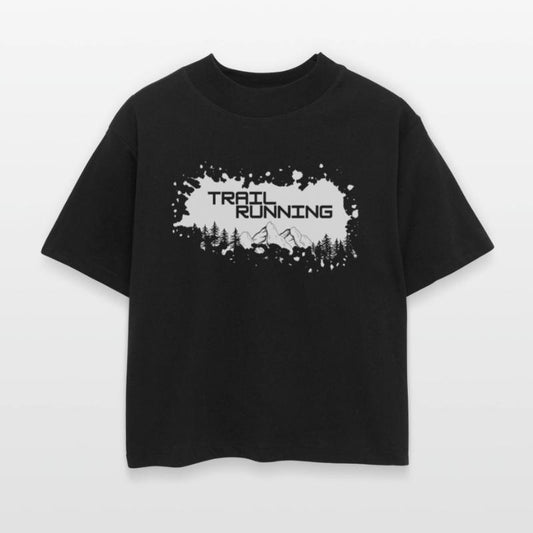 Trail running mountains and forest.