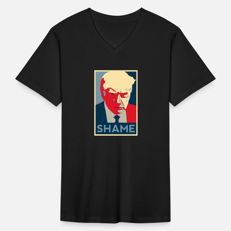 Trump mug shot Shame Obama HOPE poster style