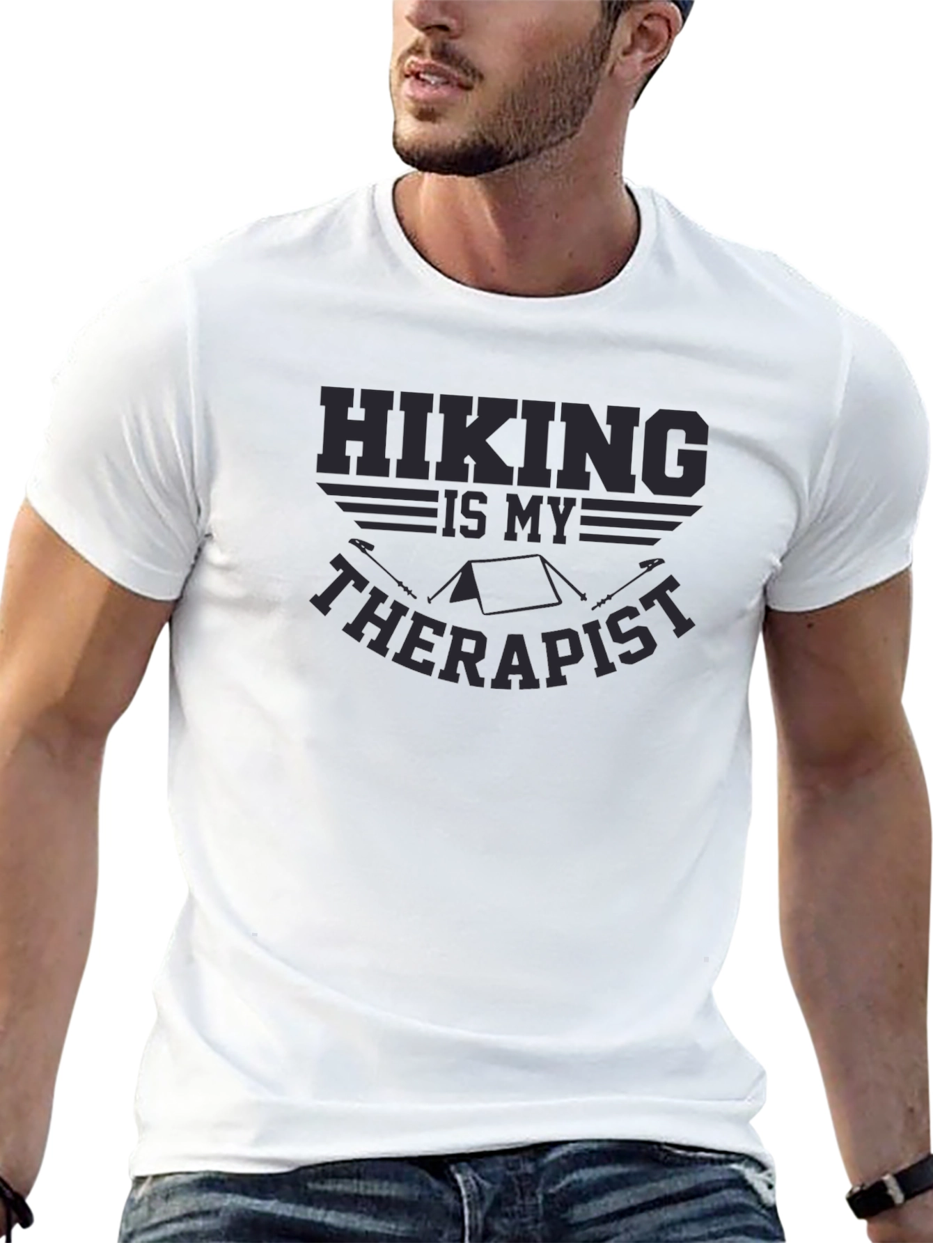 Hiking Is My Therapist Graphic T-Shirt