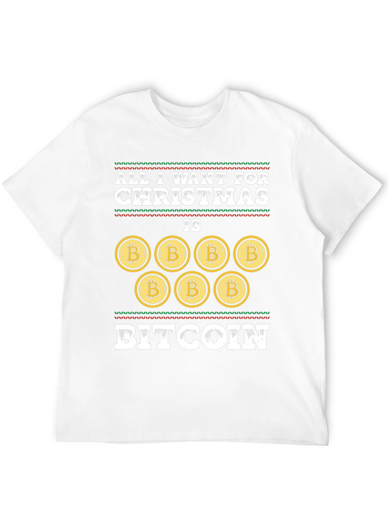Bitcoin Christmas Graphic T-Shirt