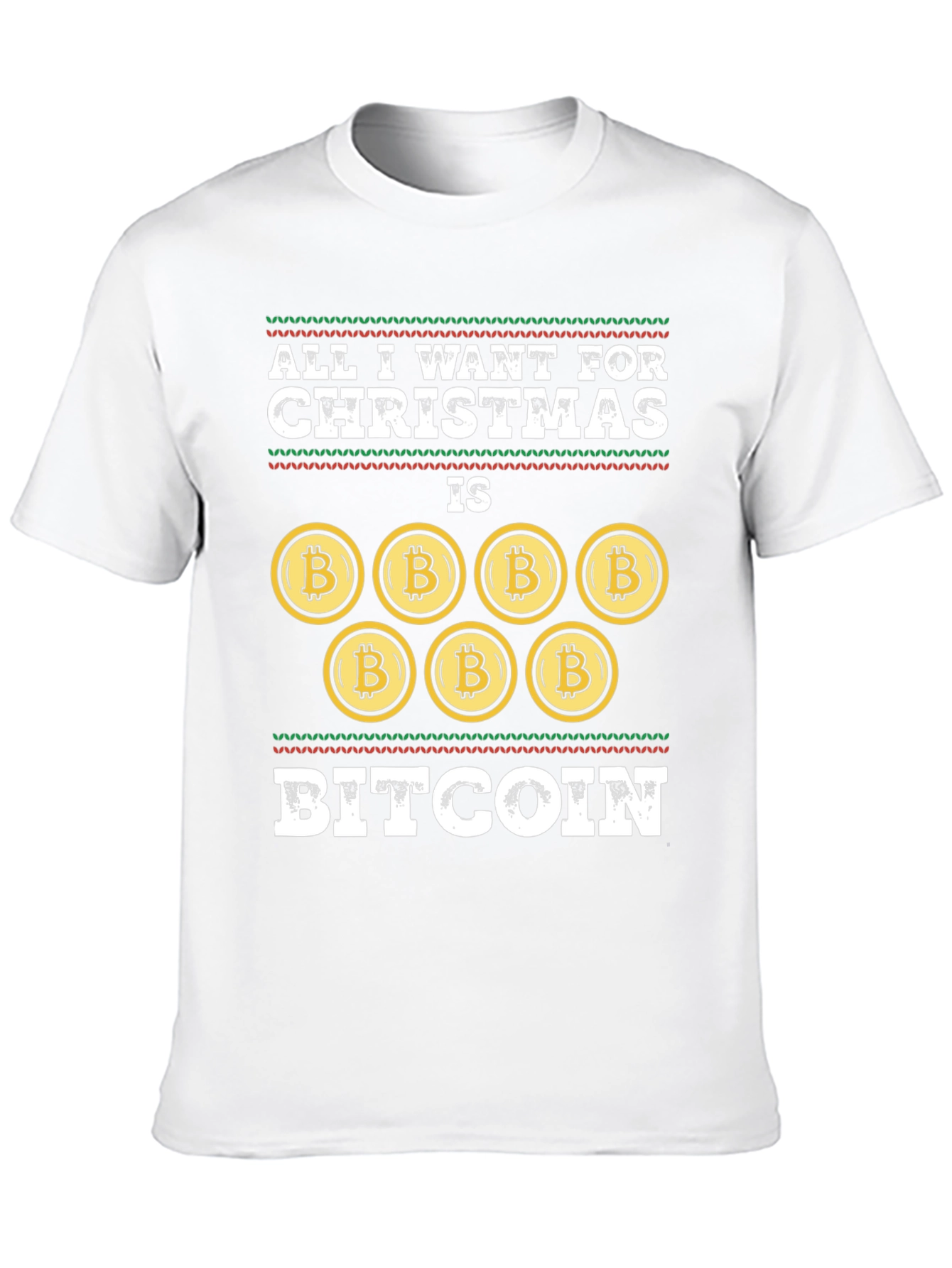 Bitcoin Christmas Graphic T-Shirt
