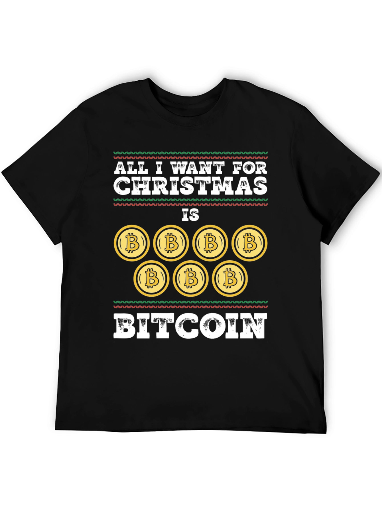 Bitcoin Christmas Graphic T-Shirt