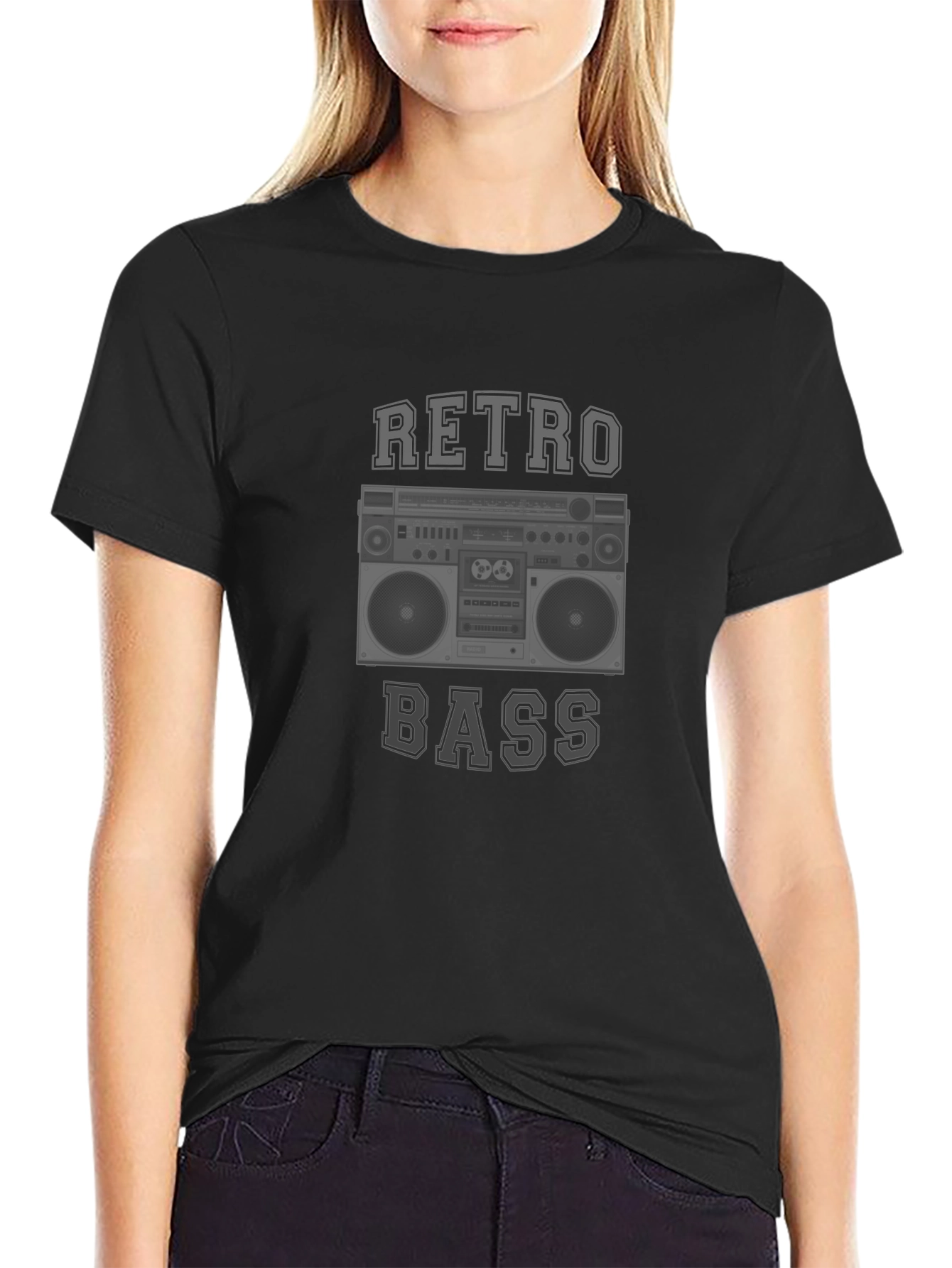 Retro Bass Black Graphic Tee
