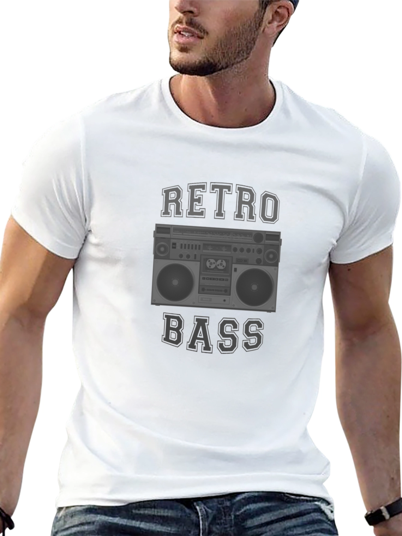 Retro Bass Black Graphic Tee