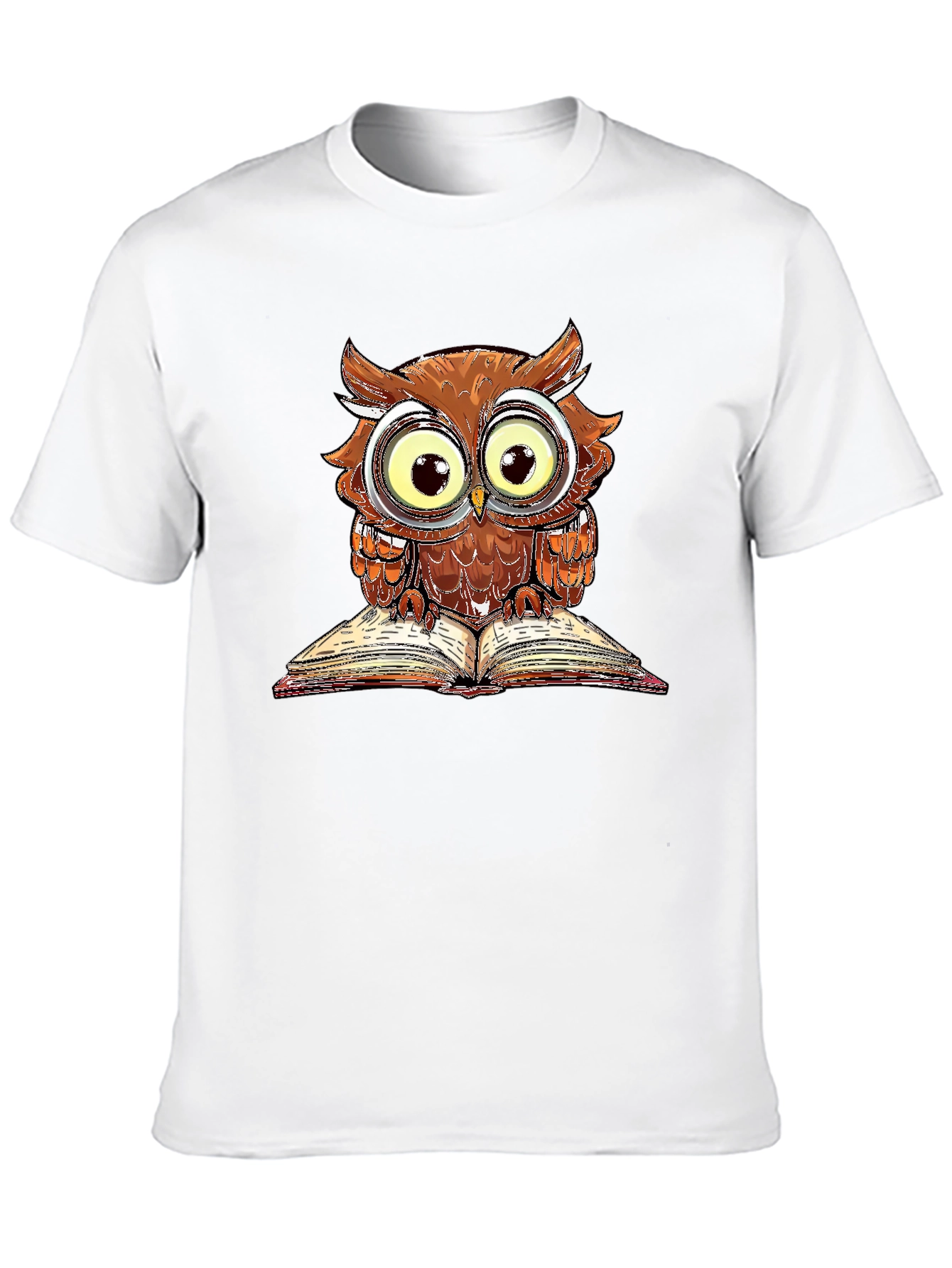 Owl Reading Book T-Shirt