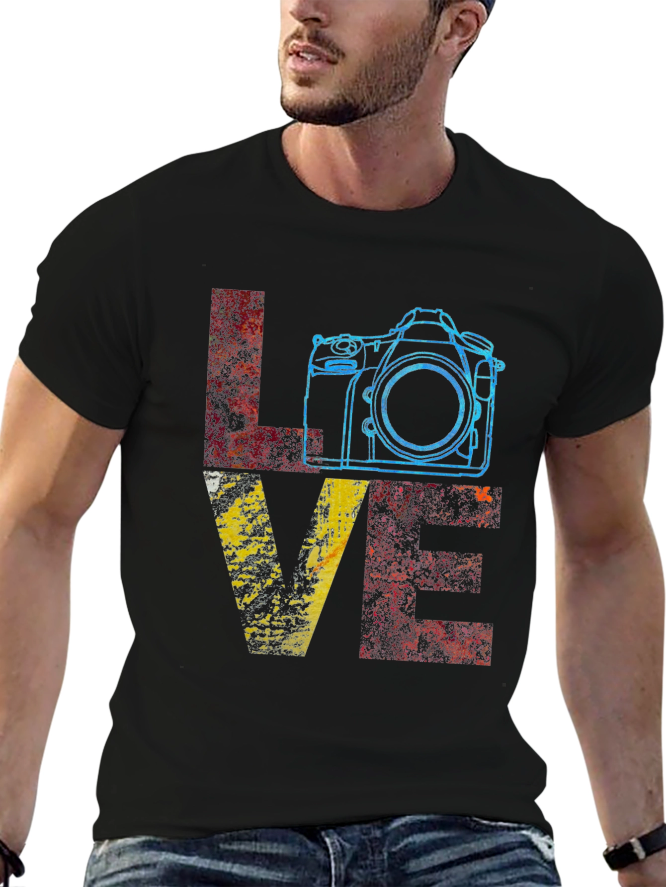 Love Photography Graphic T-Shirt - Black