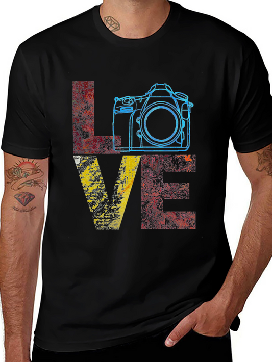 Love Photography Graphic T-Shirt - Black