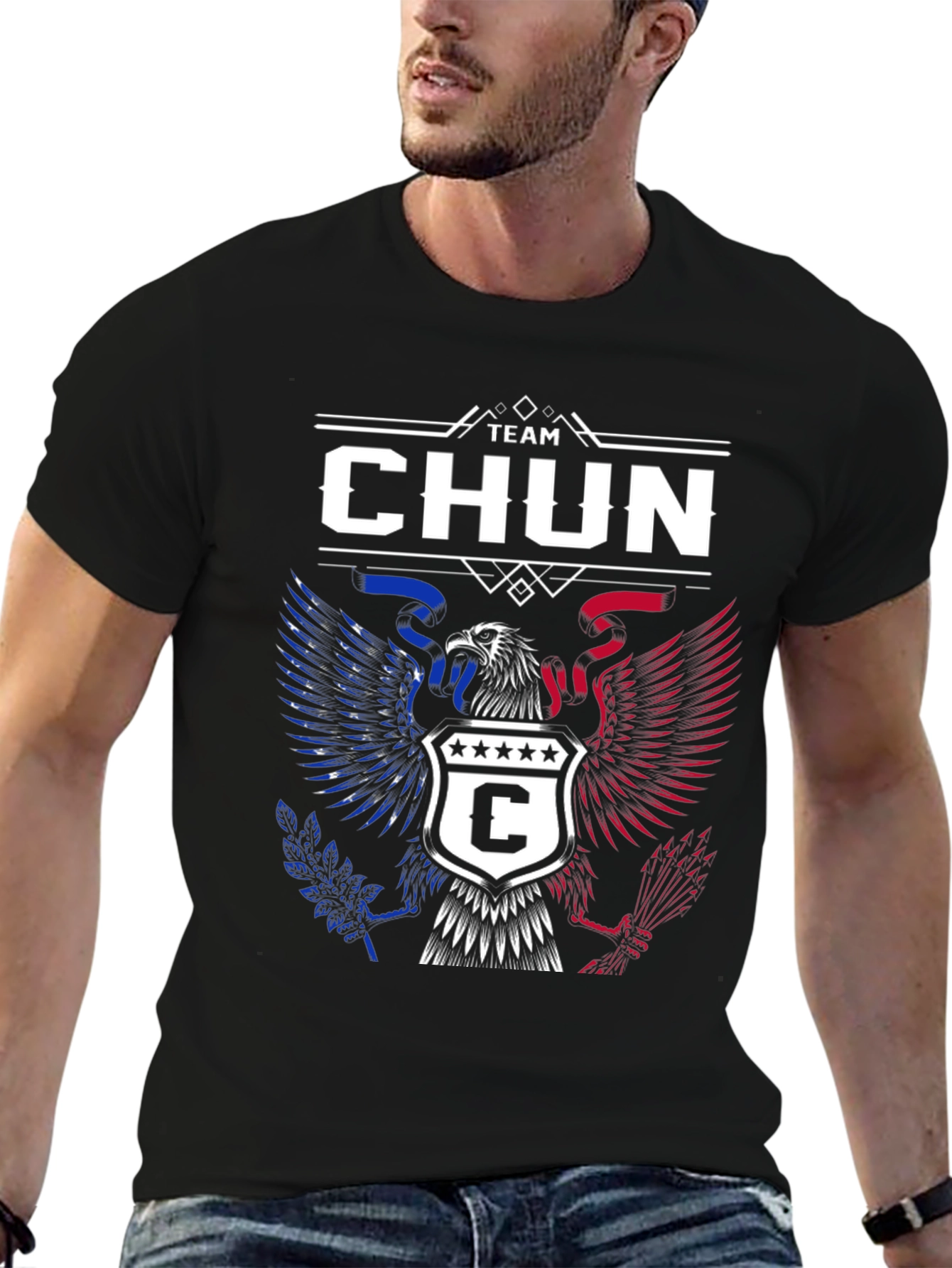 Team Chun Patriotic Eagle Graphic T-Shirt