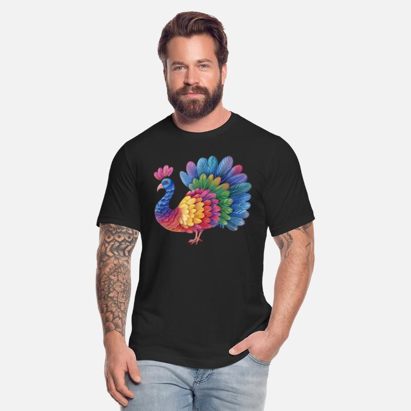 Turkey Rainbow Illustration Farm Animal Farmer