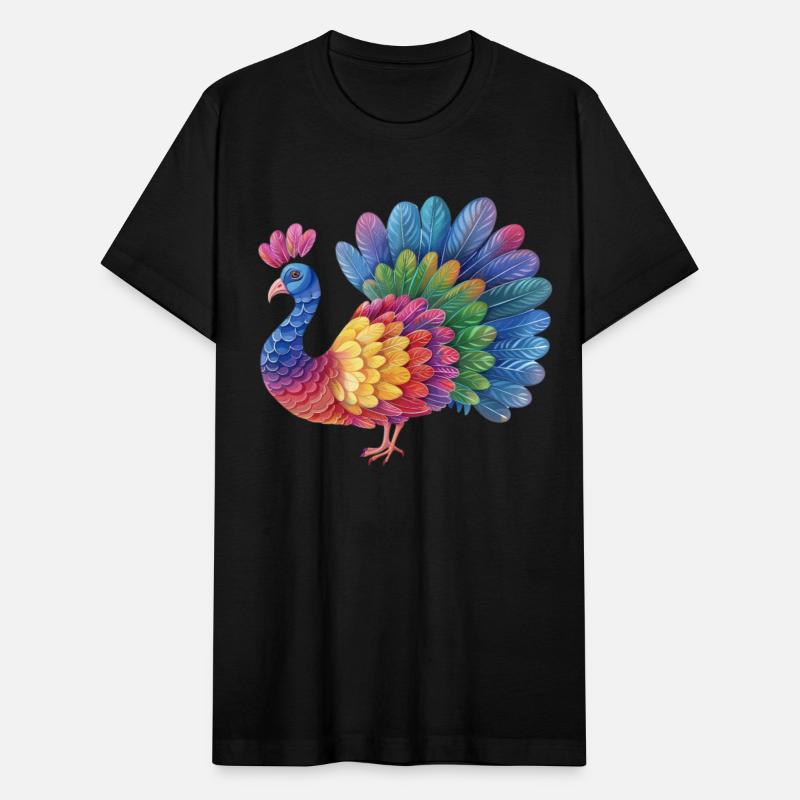 Turkey Rainbow Illustration Farm Animal Farmer