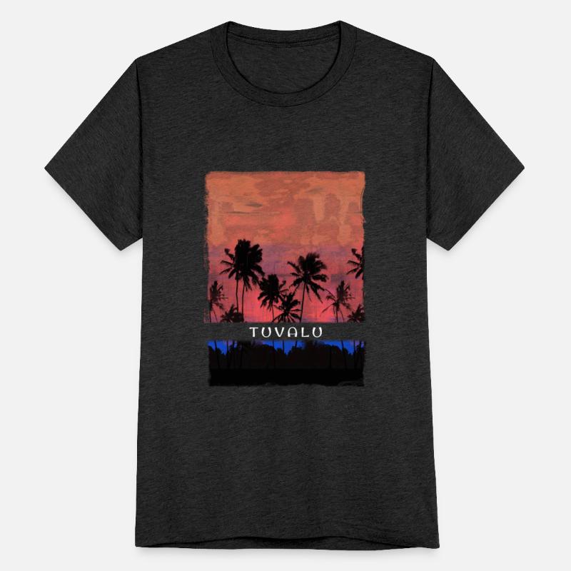 Tuvalu Vacation Souvenir Palm Tree Beach