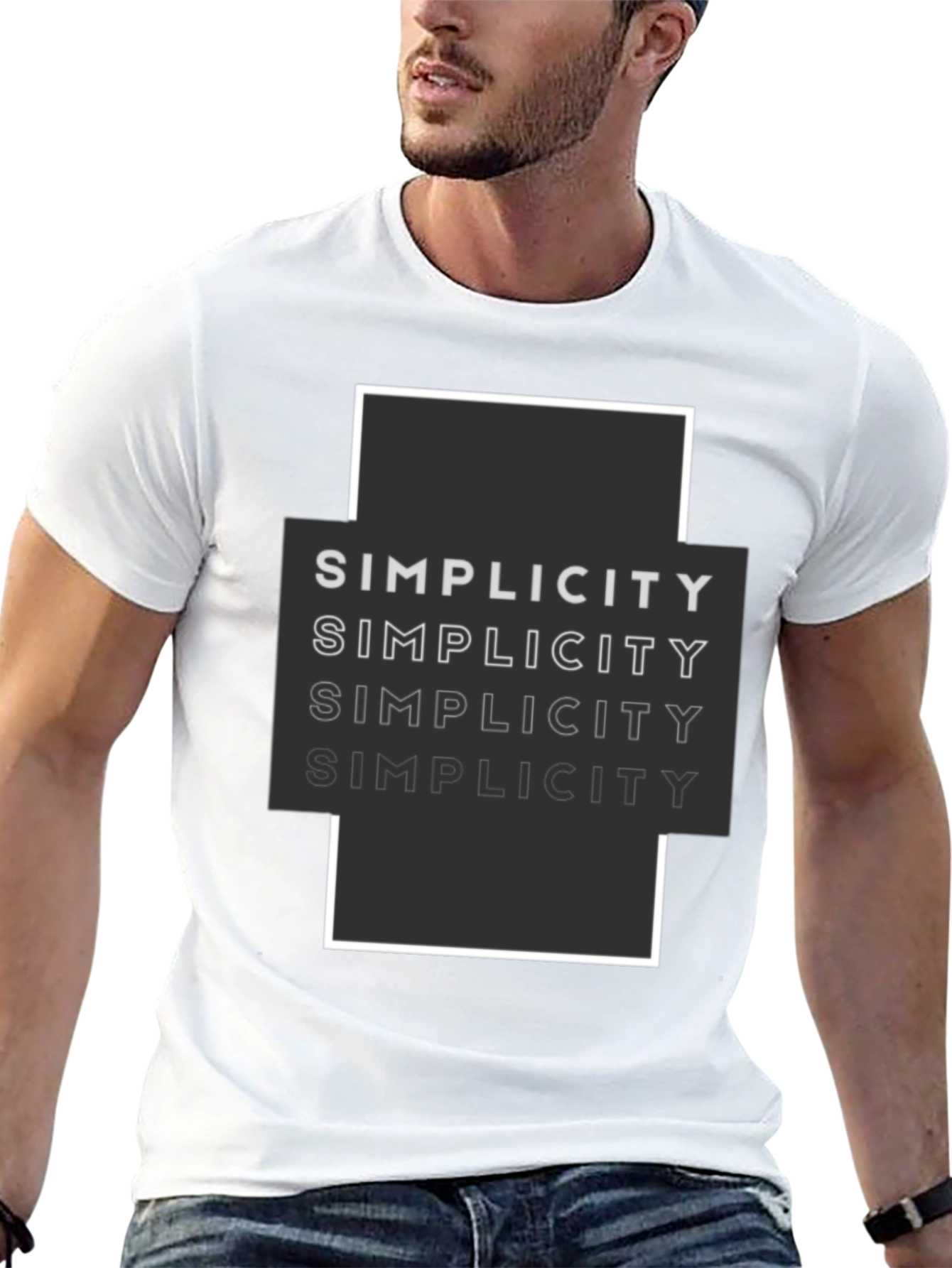 Simplicity Graphic Tee - Modern Minimalist Design