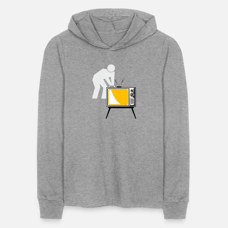 TV show the person holding the television t-shirt