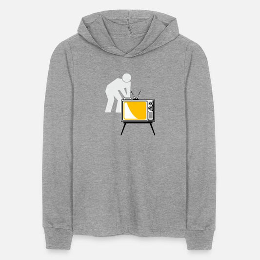 TV show the person holding the television t-shirt