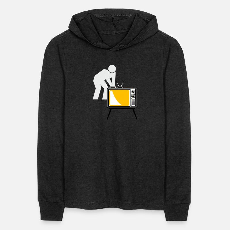 TV show the person holding the television t-shirt