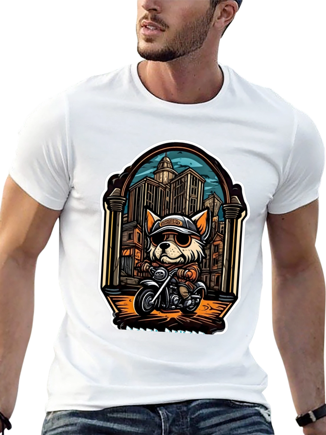 Cool Dog Biker T-Shirt