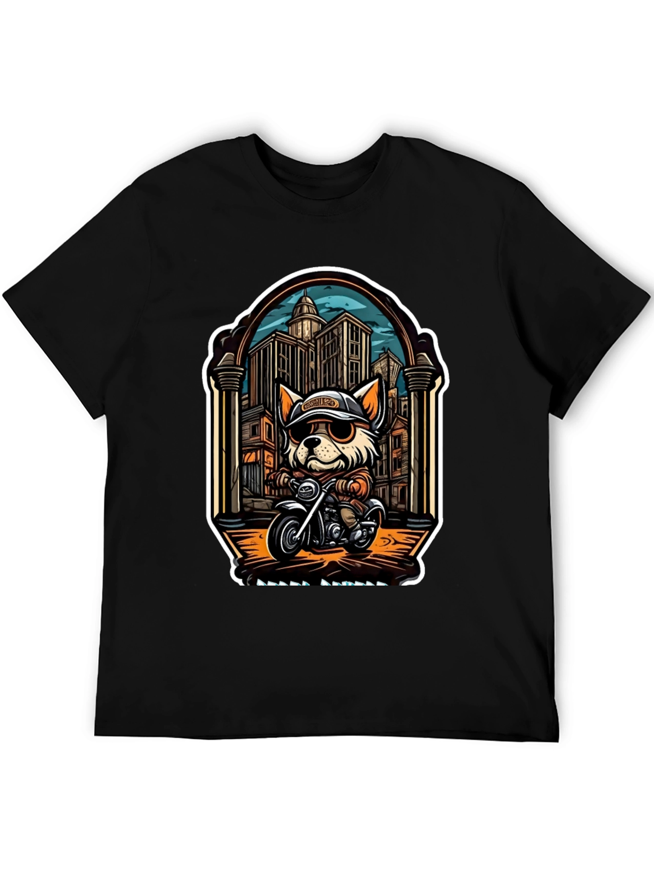 Cool Dog Biker T-Shirt