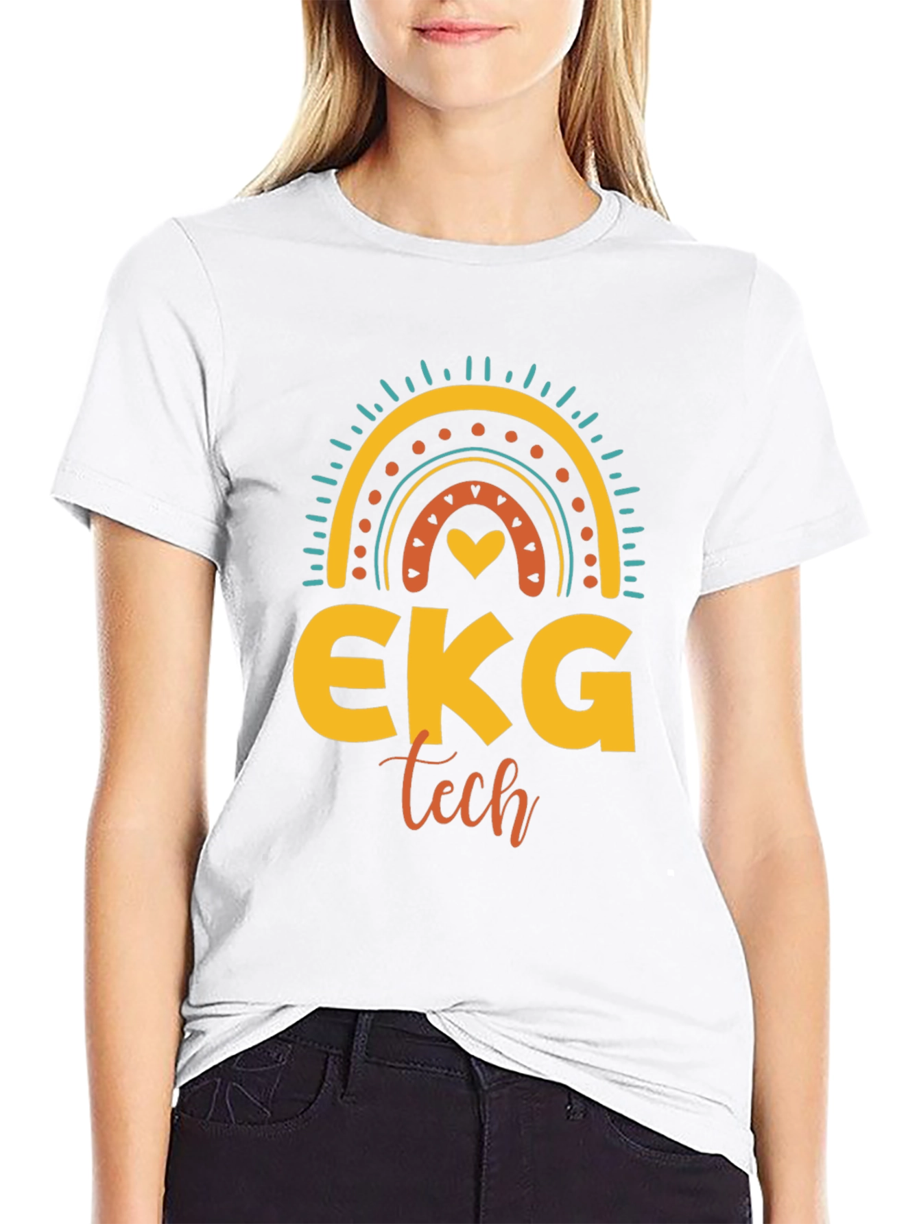 EKG Tech Rainbow Graphic T-Shirt