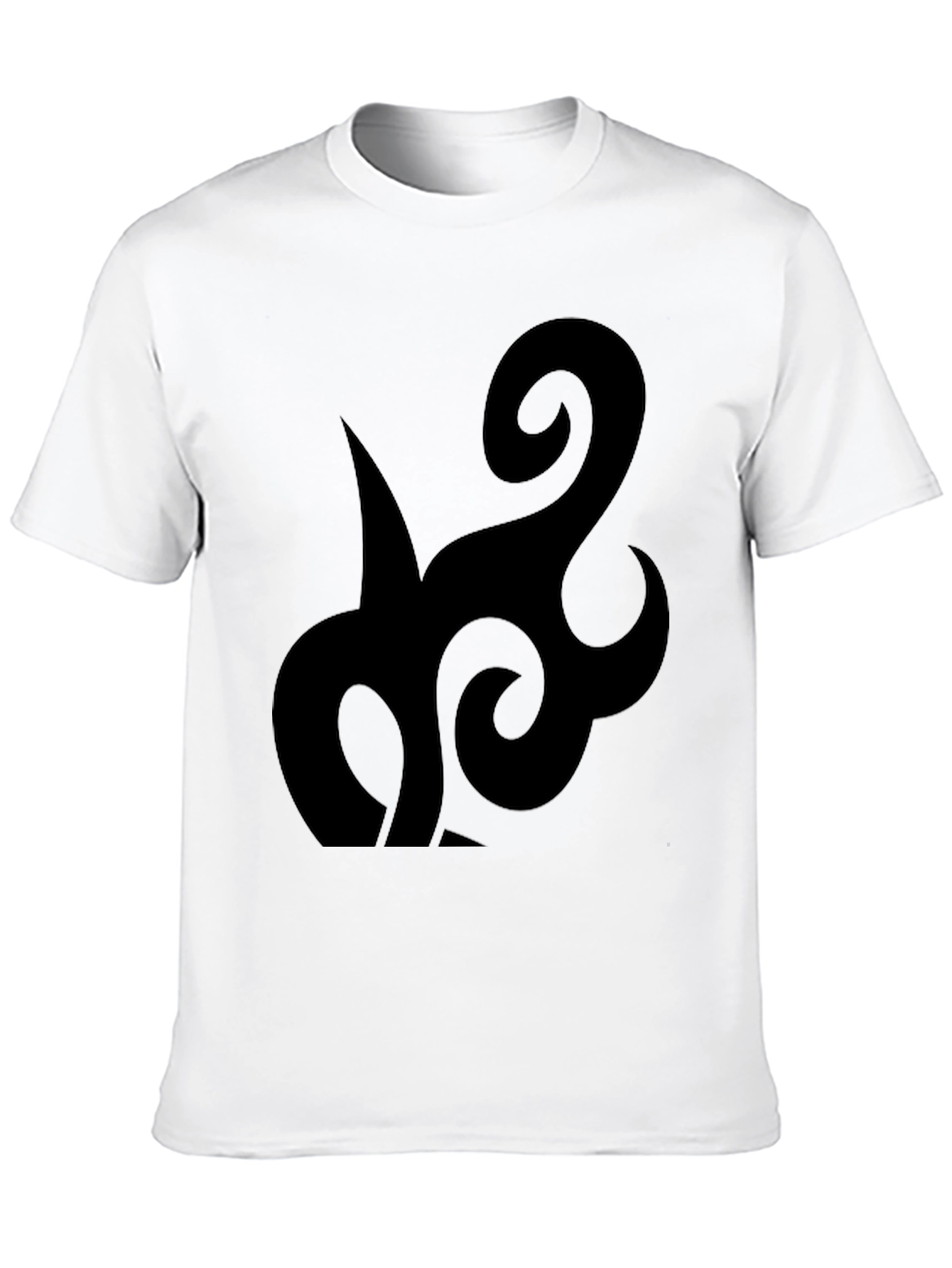 Black Graphic Tee - Abstract Design