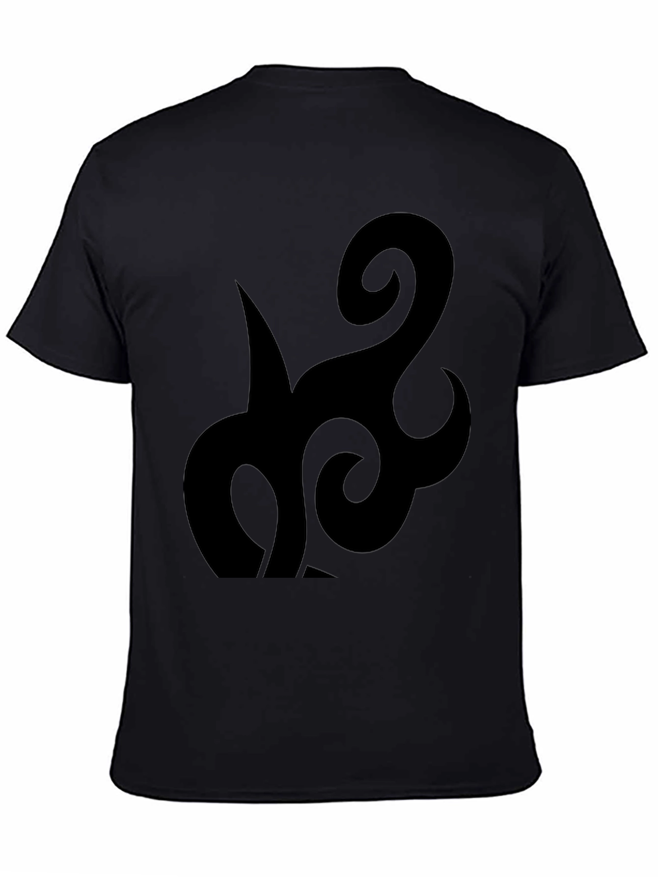 Black Graphic Tee - Abstract Design