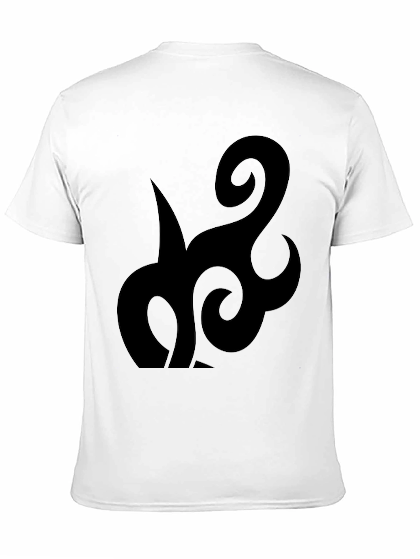 Black Graphic Tee - Abstract Design
